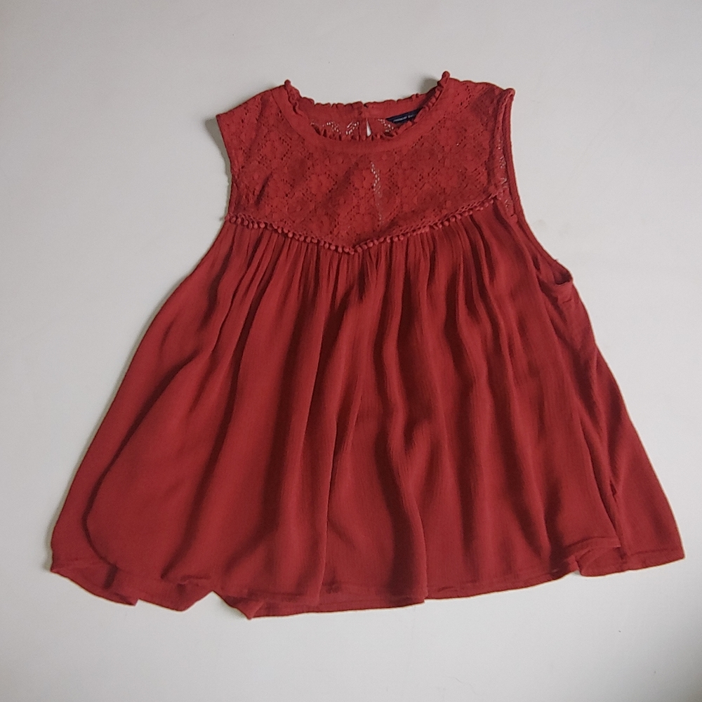 American eagle flowy top size small sleeveless